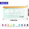 10 Pack Plastic Envelopes Pencil Pouch,Clear Pencil Bags with Zipper,10 Colors with Label Reble Pencil Pouches for Office Supplies (A-Multicolor)