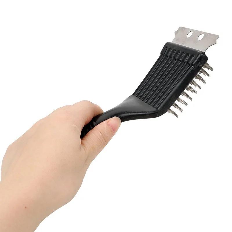 2 Pezzi Spazzole Non-stick per Griglia Barbecue BBQ con Setole in Filo di Acciaio Inossidabile e Manico Strumenti Durevoli per Cottura BBQ