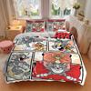 3pcs Tom & Jerry Bedding Set - Includes 1 Quilt Cover and 2 Pillowcases, Comfortable Bedding with Stylish Design for Bedroom, Machine Washab