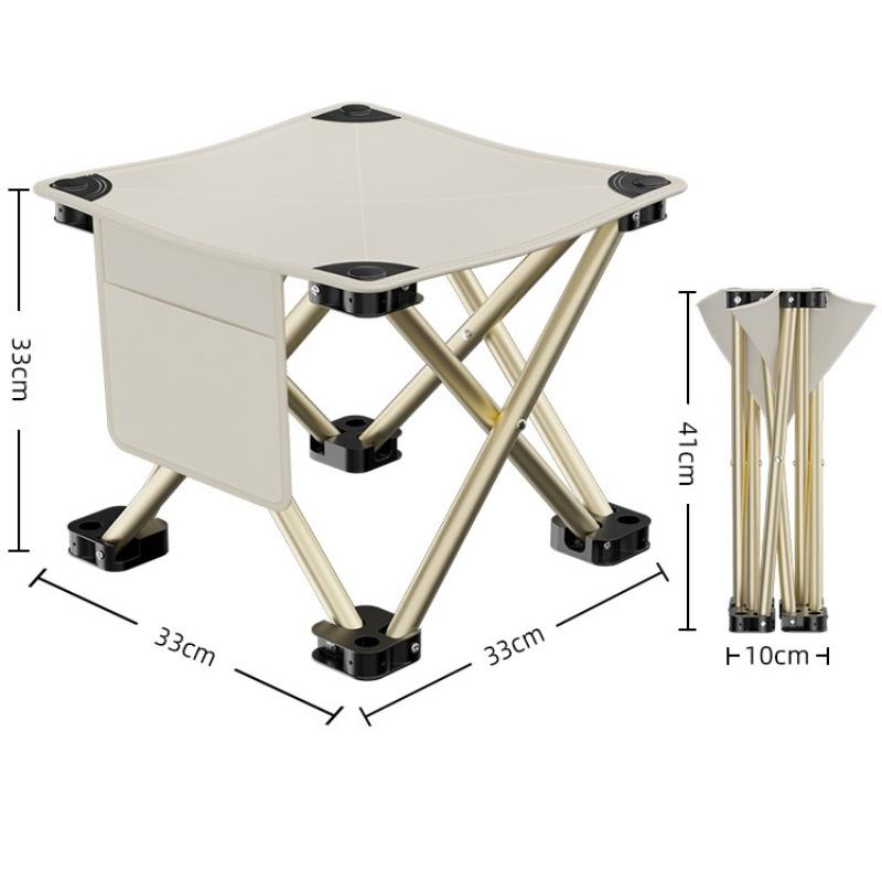 Ultra Lightweight Portable Hiking Campstool Foldable Fishing Stool Camping Picnic Stool Durable Sturdy Folding Chairs with Storage Pocket Outdoor Gear