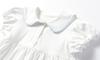 Baby Summer Short Puff Sleeve Embroidered Collared Dress for Toddler Size 90 [LSMUDKINGDOM] One-Piece A-Line Girls, White,
