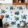Watercolor Fruit Wall Stickers Blueberry Decals, Peel And Stick Fruits Stickers, Removable Boho Home Decor Art for Baby Nursery, Kids Bedroom, Living