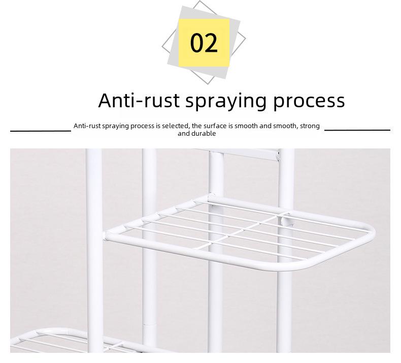 Multi-Layer Iron Flower Rack: 7 Tiers, Holds 8 Pots, Ideal for Indoor, Balcony, or Living Room Decoration. Perfect for Hanging Plants and Greenery.