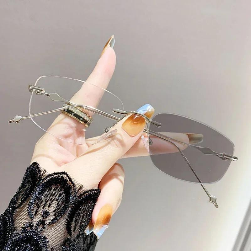 Luxury Square Pochromic Sunglasses for Women Men Fashion Color Changing Anti-UV Minus Eyewear Diopter 0 To-4.0 Myopia Glasses