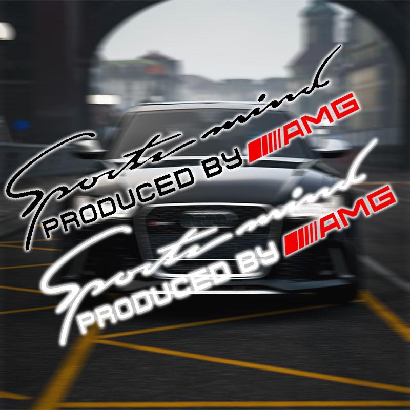 1 st Sportdesign Bil Framlykta Ögonbryn 3D-dekal För Mercedes Benz AMG W212 W205 W246 W177 W176 W213 GLC GLE GLS ML Välkommen Laserprojektion