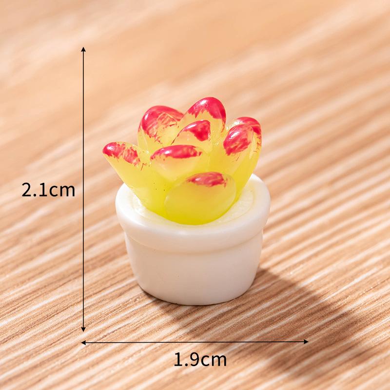 Micro Landscape Ornaments Simulate Succulent Plant Cactus Pot Resin Crafts Baby House Desktop Decoration Small Ornaments