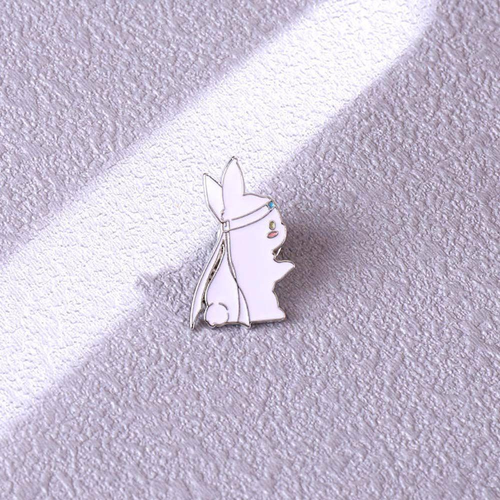 Ling Lapel pin Wei Wuxian Lan WangJi Black Rabbit Brooches Pin Enamel Brooch Badge Mo Dao Zhu Shi