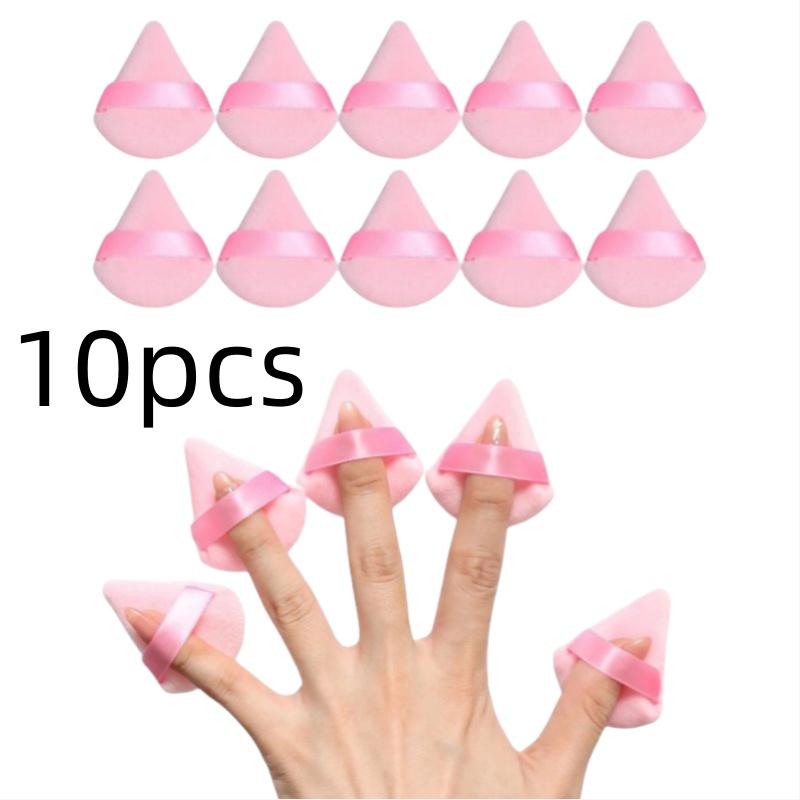 

10-30pcs Triangle Mini Velvet Powder Puff Foundation Face Concealer Applicator Cosmetic Finger Sponge Puff Beauty Makeup Tools