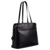 Coach Easton 40 Silver Logo Tote Bag Multifunctional Pocket Shopping Bag Smooth Leather Shoulder Bag Large Women's Black