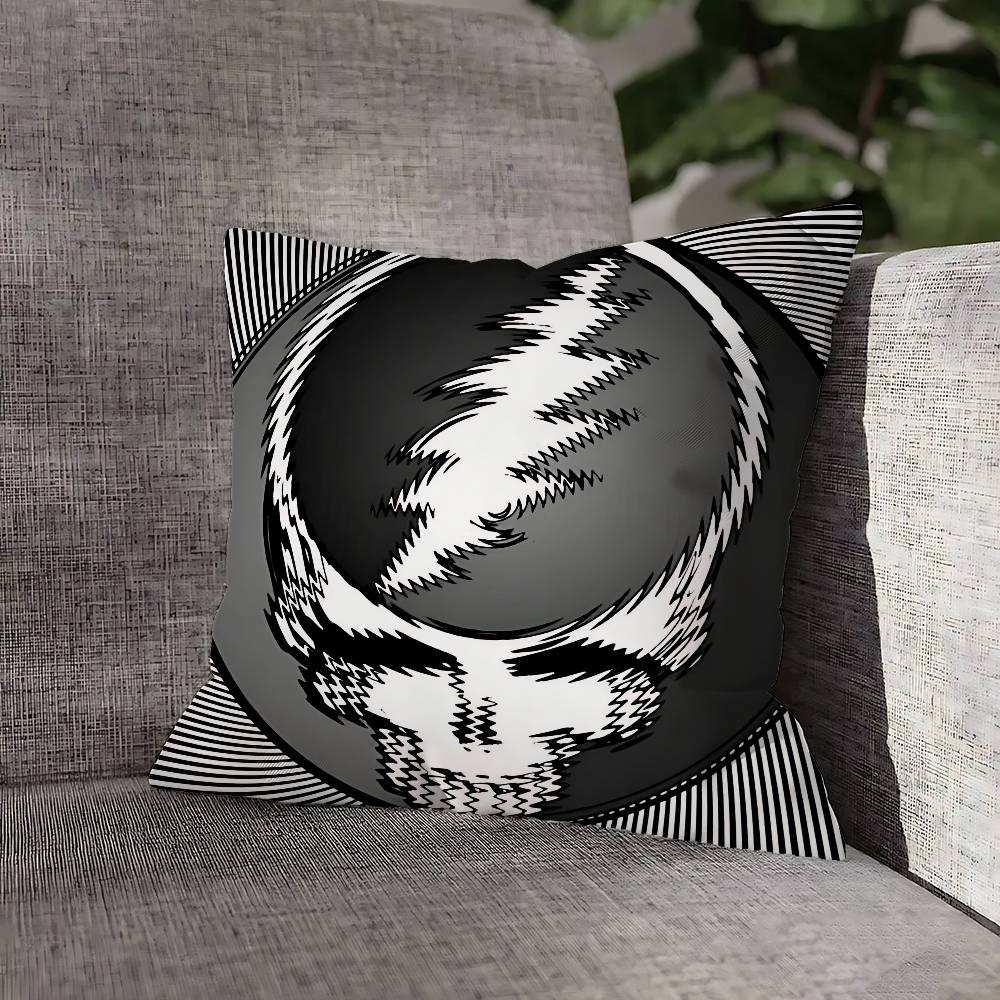 G-Grateful Rock D-Dead Throw Pillow Case For 30x30cm 40x40cm 45x45cm 50x50cm 55x55cm Square Sofa Pillowcase Shell
