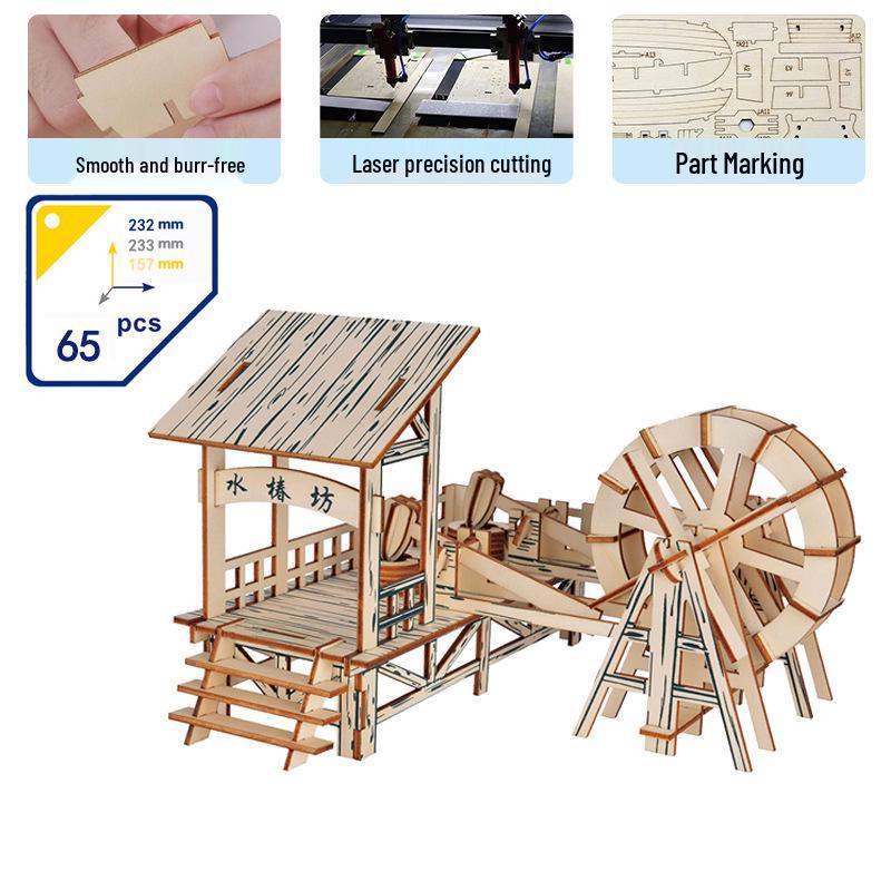 

3D Деревянный Архитектурный Пазл - Развивающая Модель Игрушка для Детей