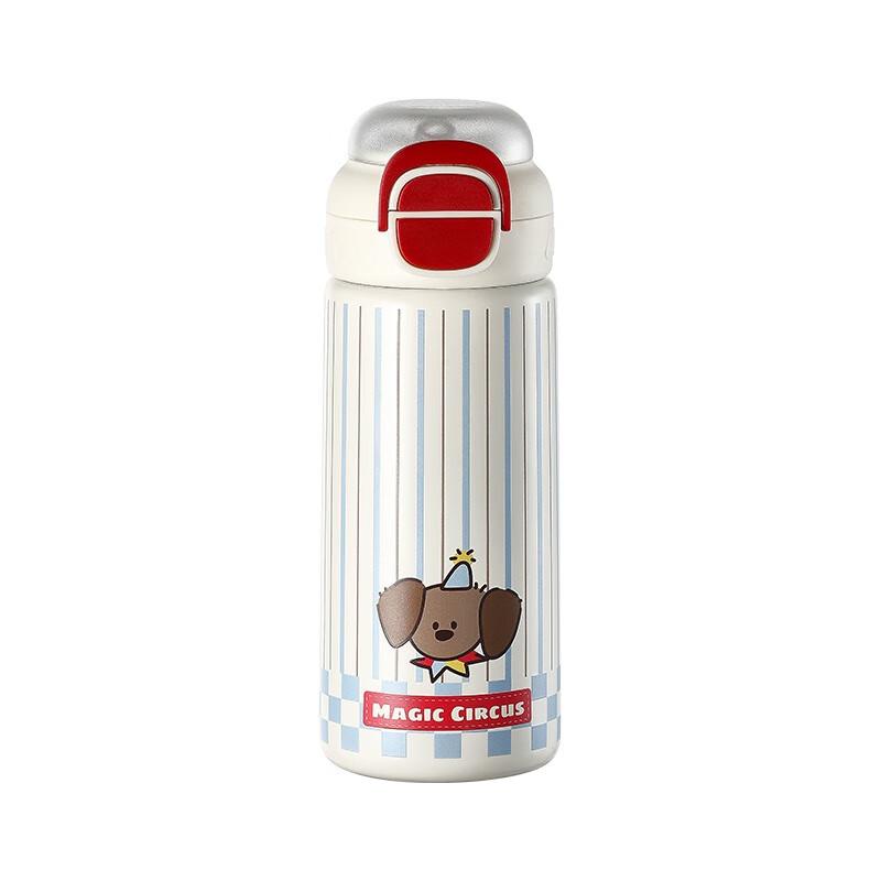 Wushengwu Miaoduoduo 600ML Insulated Bottle - Garden Party Blue Dog