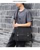 Retro pánská velká plátěná crossbody taška přes rameno - Ležérní na dojíždění a do kampusu