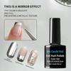 Metal Nail Polish Gel Mirror Silver Painting 3D Metal Painting Nail Polish Glue For Home Salon Beauty
