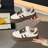 Autumn and Winter New Velvet Thick-soled German Training Shoes Women's Versatile Casual Shoes Small Lightweight Board Shoes Popular Cotton Shoes