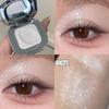 HERORANGE Square Single Highlighter Powder, Creamy Soft Texture, Radiant Pearl Pigment, Long-lasting Glow, Intense Color Payoff