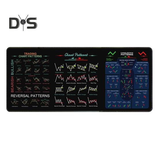 

Великий ігровий килимок для миші з прошитим краєм, нековзкою основою, який можна мити, простий у використанні гумовий килимок для клавіатури миші 30*80cm B