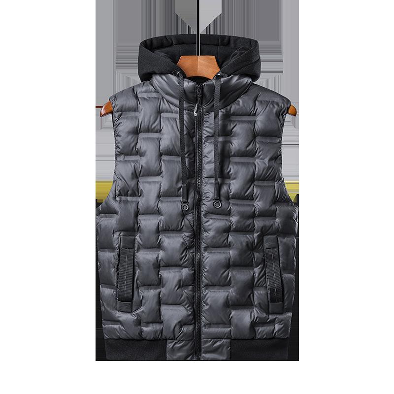 Men's Thickened Cotton Vest - Warm Sleeveless Outerwear for Autumn/Winter (MJ915)