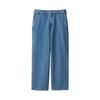 MUJI Men's Wide-leg Kapok-Blend Denim Pants (AE0Y7A4A), Blue, Size XL