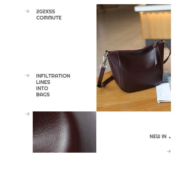 Genuine Leather Women's Small Handbag 2025: Autumn/Winter Coin Purse Versatile Fashion Shoulder Crossbody Bag