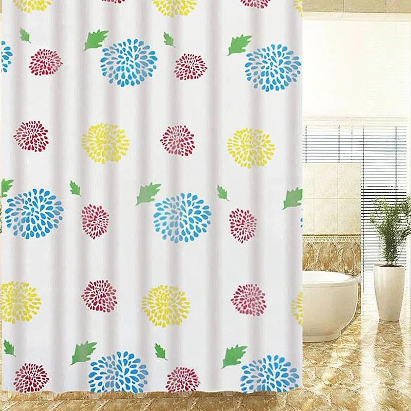 

Високоякісна водонепроникна шторка для душу з принтом, для ванної кімнати, розділення сухої та вологої зон, без свердління, шторка-перегородка для ванної кімнати з гачками 1PC-180x180cm