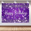Multi-functional Purple Flashing Background Banner, Suitable for Birthday, Wedding and Other Festival Party Decorations