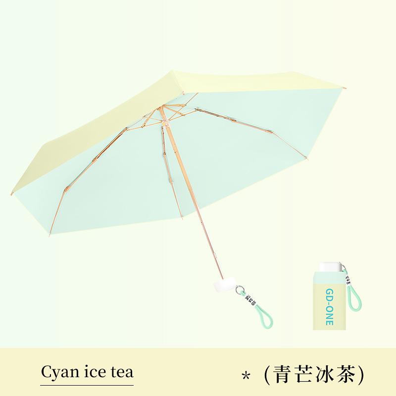 Small Fresh 50% Off 6 Bone Mini Colored Glue Parasol Sunscreen Umbrella Sun Umbrella Can Be