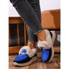 Warm Sneaker Women's Shoes 2025 Winter Plus Size Thick Sole Fleece Metal Chain Cotton Shoes