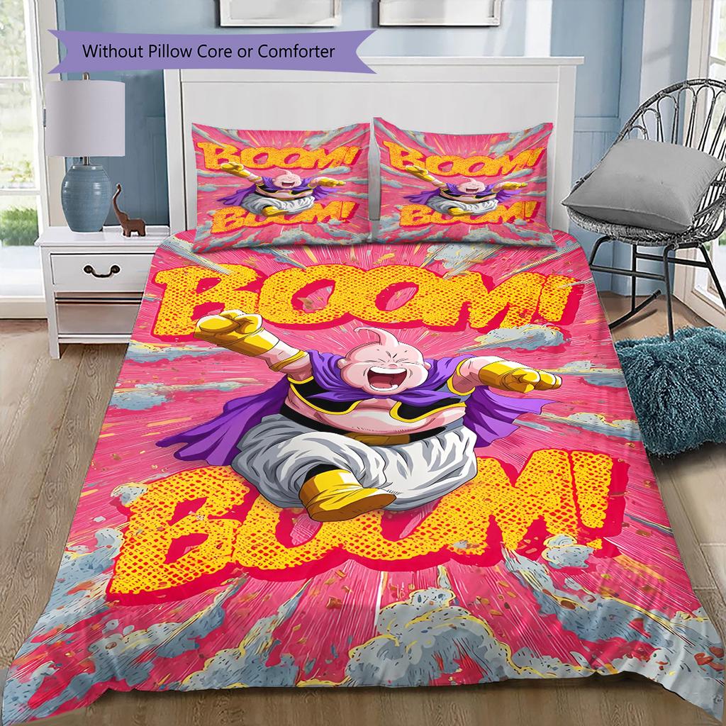 Set Copripiumino Trapuntato con Fantasia Cartone Animato Federa Decorazione per la Casa Regalo di Compleanno (1 * copripiumino + 2 * federa, senza nucleo)