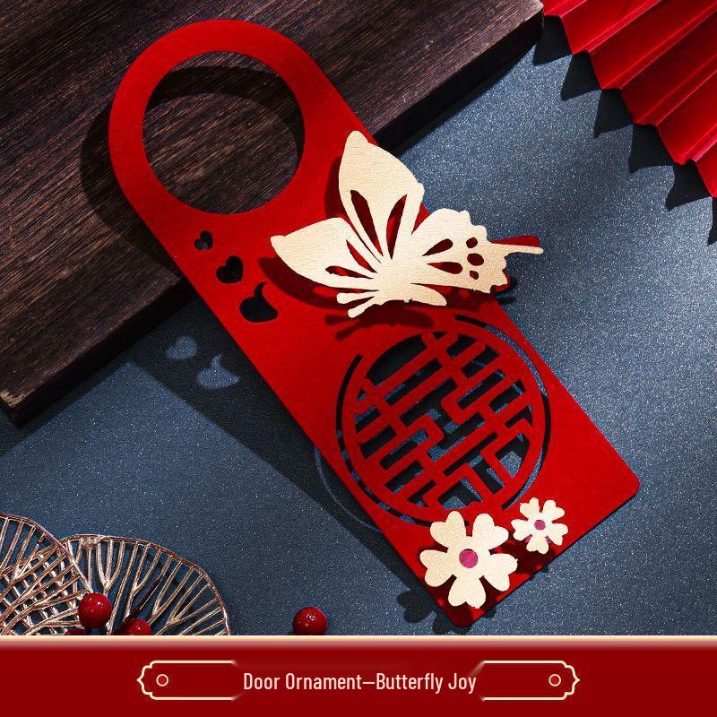 Wedding Double Happiness Cloth Door Hangings