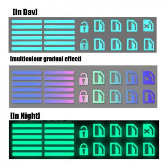 Multicolor Luminous Button Sticker Window Switch Decals Car Stickers Accessories