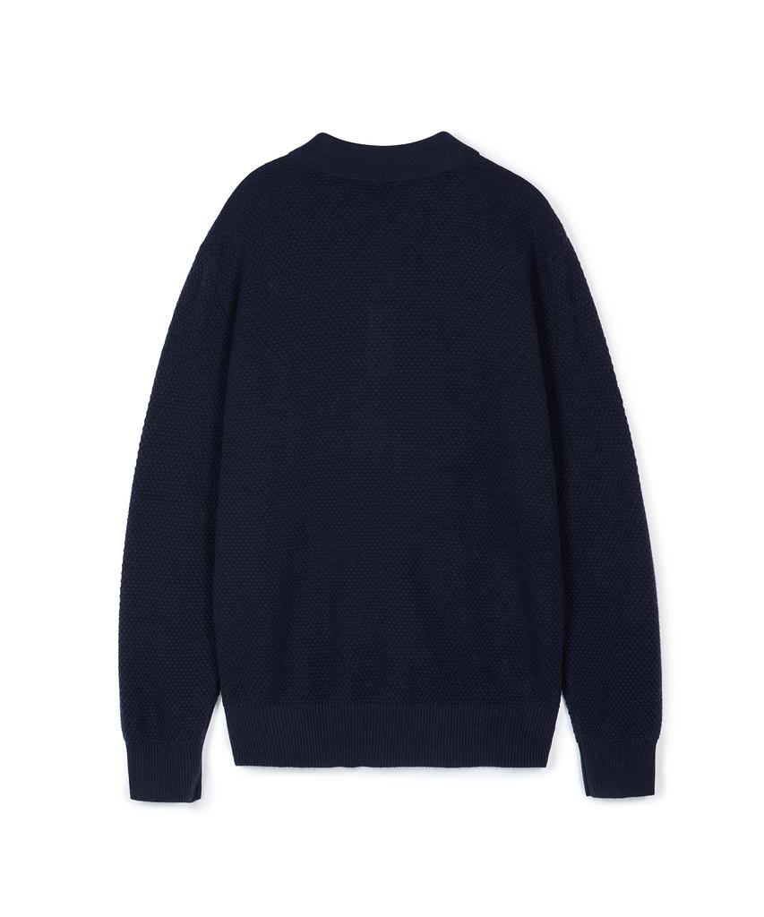 USPOLOASSN Merino Wool Collar Knit_Dark Navy