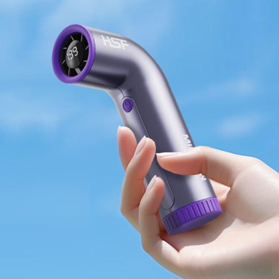 Portable Handheld Fan with Brushless Motor Digital Display Strong Airflow High Speed Rechargeable Personal Small Travel Fan