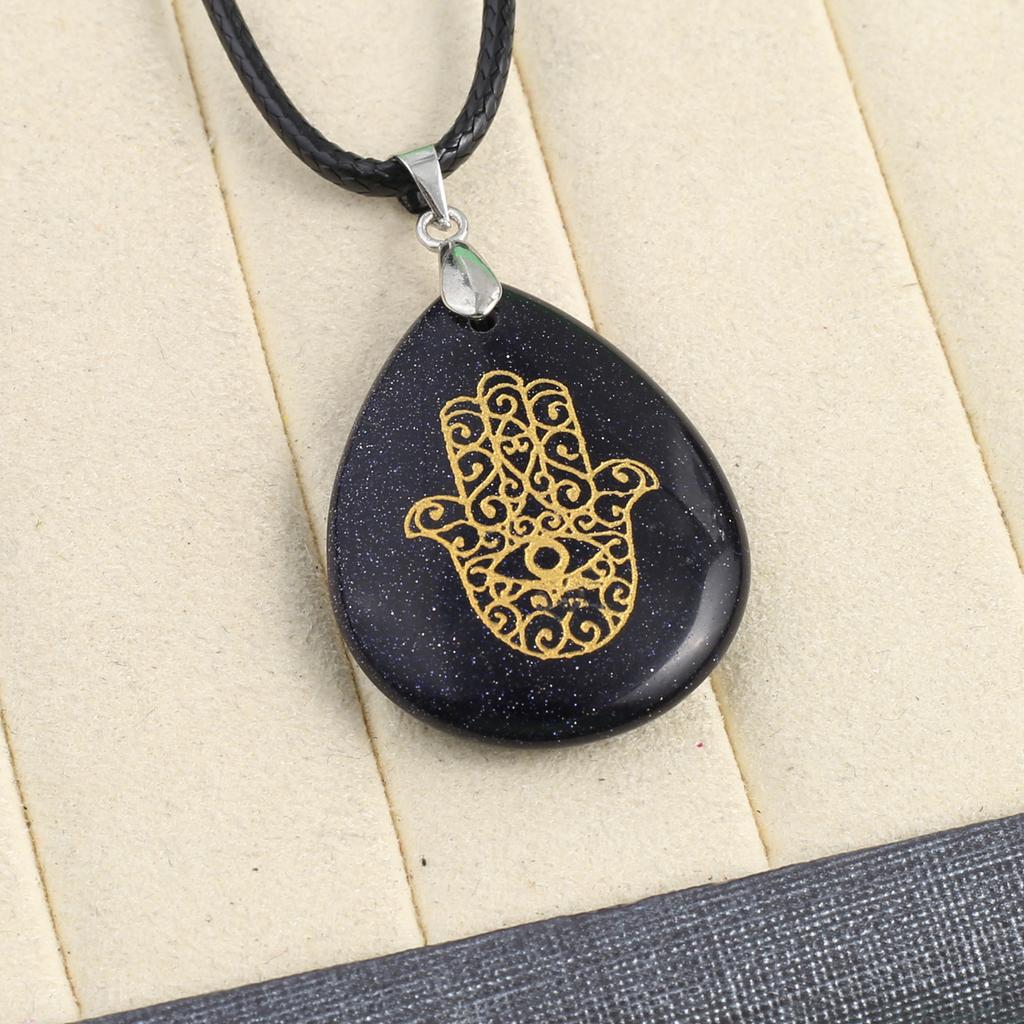 Collier en pierre naturelle Malachite/Aventurine verte, pendentif motif bergamote pour femmes, cadeau d'anniversaire, chaîne en cuir 45 + 5 CM