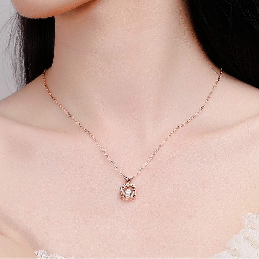 Necklace 18K Gold Popular Pink Gold 18K Gold Heart Heart Necklace Pendant Silver 925 Large White Gold 18K Gold Hexagram Pendant Shiny Diamond Symbol