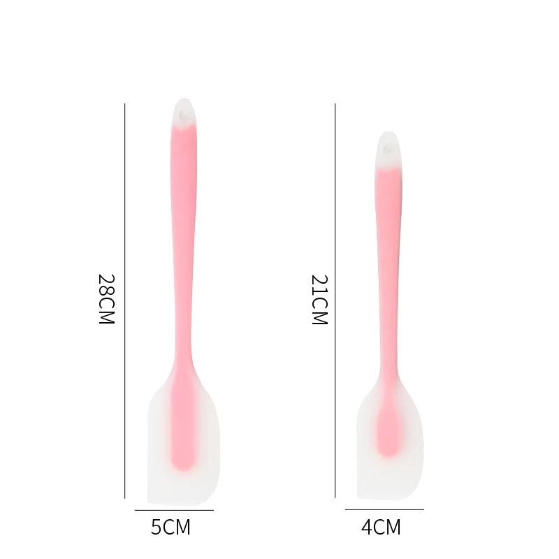 Silicone Cake Scraper Translucent Non-Stick Cake Cream Spatula Kitchen Cooking Pastry Scraper Mold Brush Tool Baking Accessories