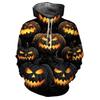 Autumn Lantern Pumpkin Pattern 3D Printed Hoodies Fashionable Casual Sports Long Sleeved Men's Hooded Sweatshirts