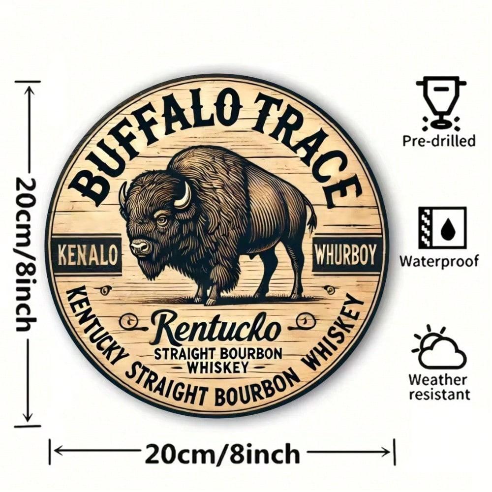 Buffalo Bourbon Bar Metal Wall Sign Vintage Kitchen Decor 20x20