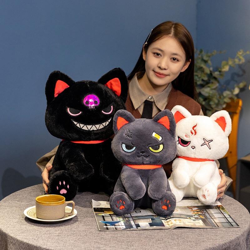 Cute Halloween Dark Pirate Cat Doll Girl Heart Cat Plush Toy Doll Pillow Gift Premium Durable Quality Useful Practical