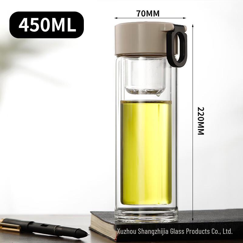 Shangqi Magnetic Double-Wall Glass Tea Tumbler with Infuser