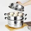 Stainless Steel Soup Steam Pot 26-34cm Stockpot Cookware Steamer Cooker  Induction Cooker Gas