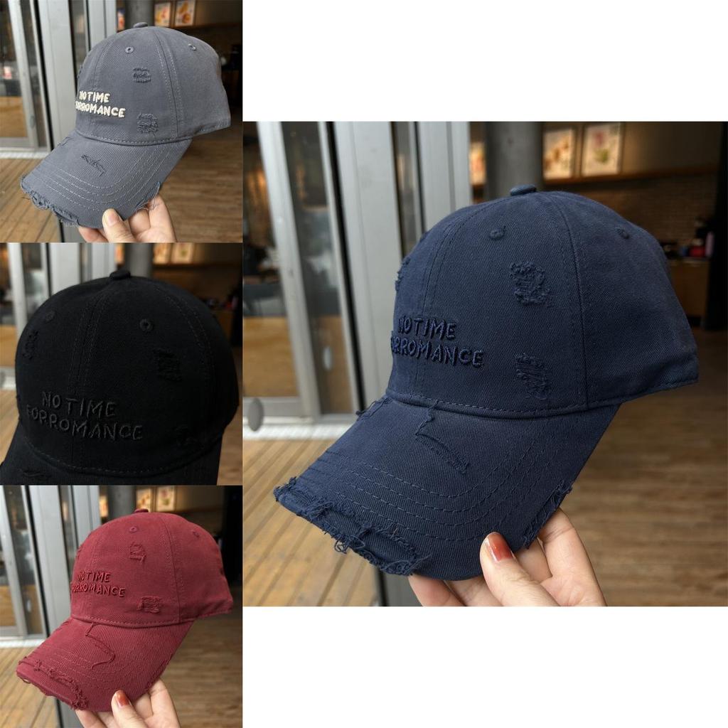 Embroidered Letter Baseball Cap For Women Adjustable Cotton Sun Protection Hat