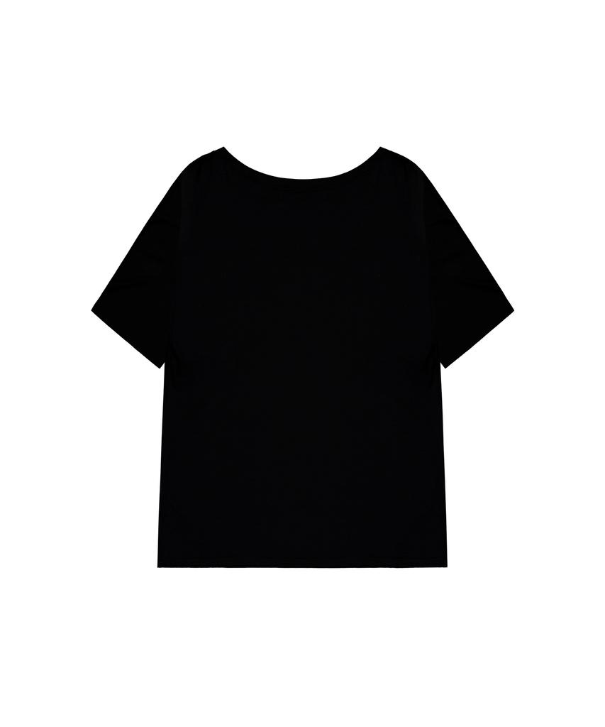Iwaiial Vintage Distressed Graphic T-Shirt - Black