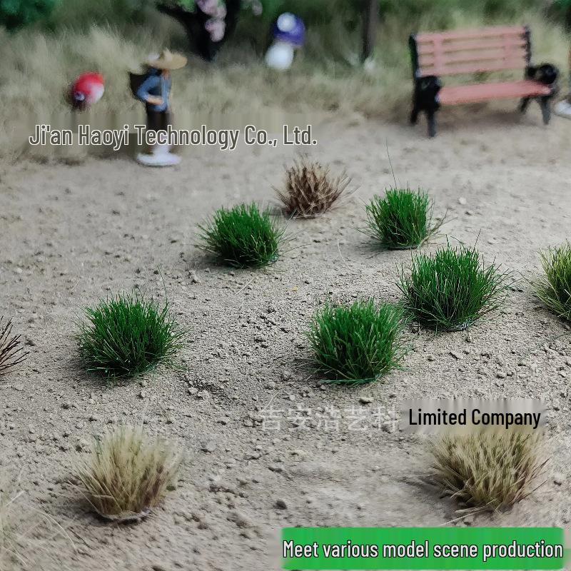 5mm39 Grass Tufts for Train Track Models and Military Dioramas - Handmade DIY Scenery Material