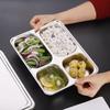 Stainless Steel Divided Lunch Plate with Bowl - 2 Pack