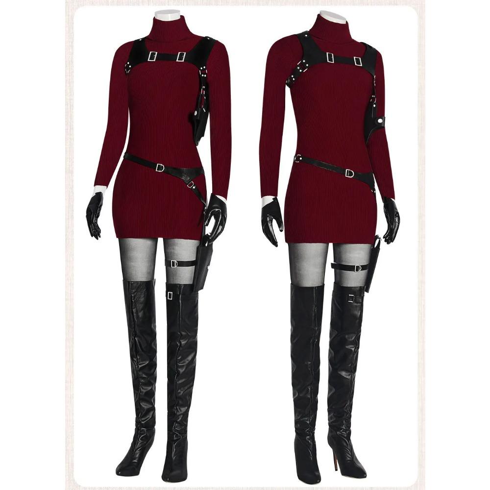Horror Game Movie Resident Evil 4 Ada Wong Cosplay Full Set Same Style Outfit Halloween Carnival Comic Con Stage Cosplay Suit