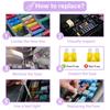 50pcs Car Fuse Assortment Kit, Standard and Mini Size, Professional Upgrade Mixed