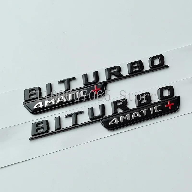 AATB1 2017 Glossy Black Letters E43 E53 E63 E63S V8 Biturbo 4matic ABS Emblem for Mercedes Benz AMG Car Fender Trunk W212 W213 Sticker