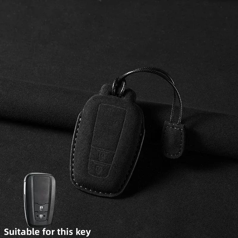 Leather Car Key Case Cover For Toyota C-Hr Hilux Fortuner Land Cruiser 200 Camry Corolla Crown Rav4    Accessories