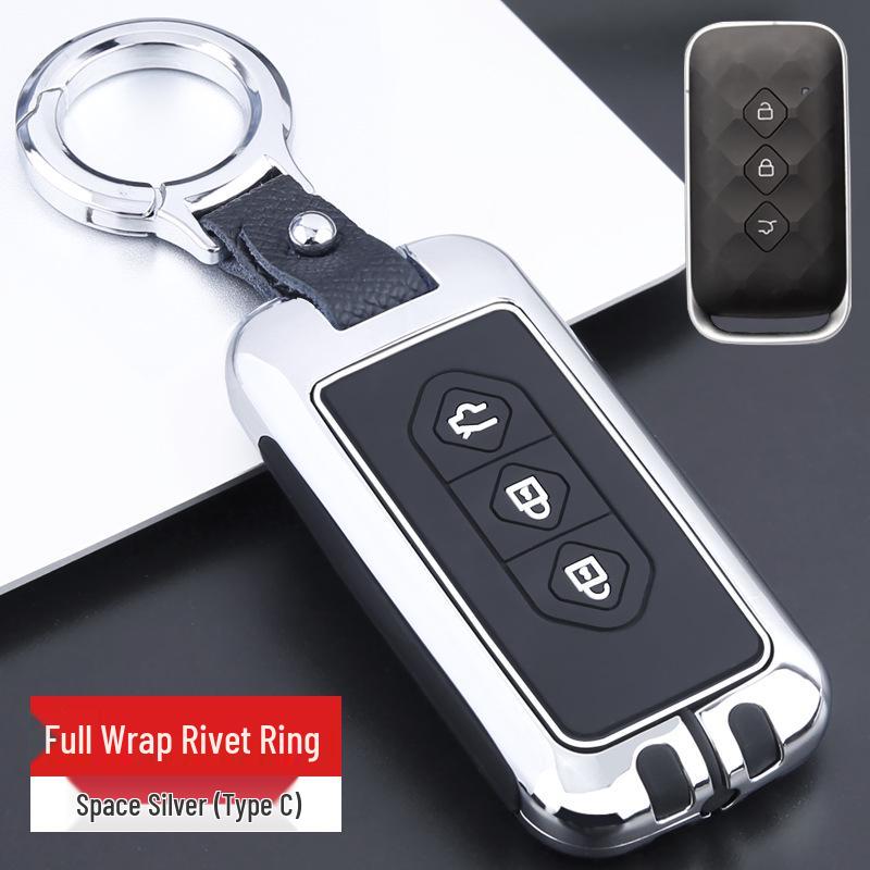 Soft Silicone Zinc Alloy Protective Key Cover for Wuling Xingchen SUV
